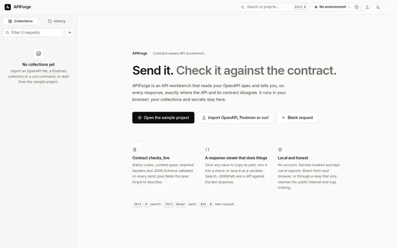Screenshot of APIForge