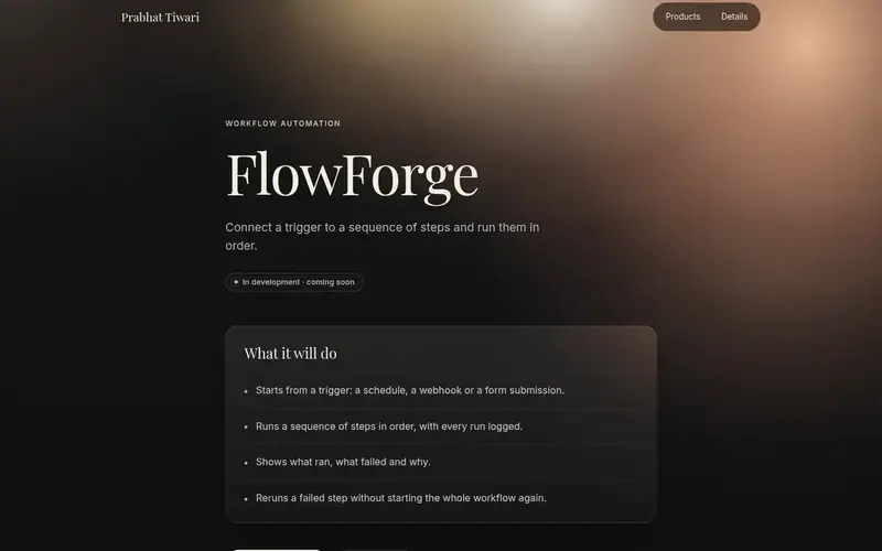 Screenshot of FlowForge