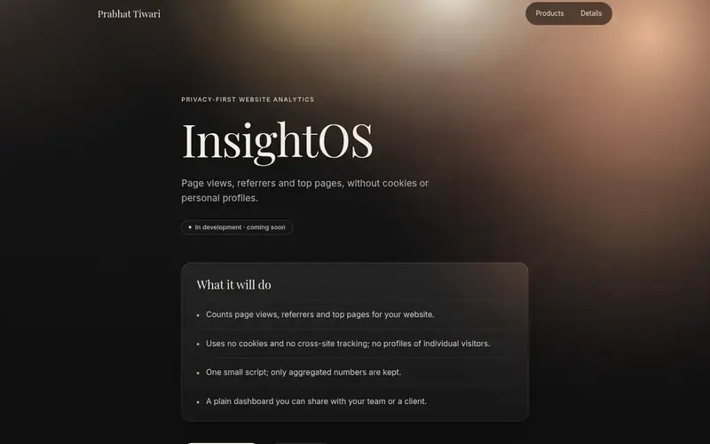 Screenshot of InsightOS